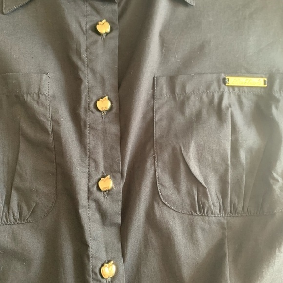 Apple Bottoms Y2K 90’s button down utility shirt. Black good accents Size 2X - Picture 12 of 12
